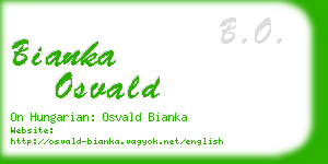 bianka osvald business card